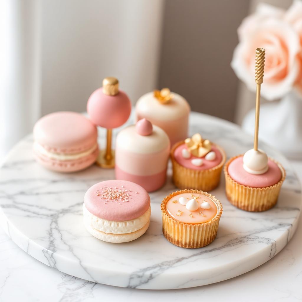 Bandeja de mini postres elegantes